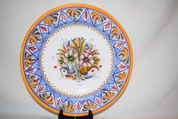 Vintage De La Cal Puenze Floral Charger Plate Made in Spain EUC