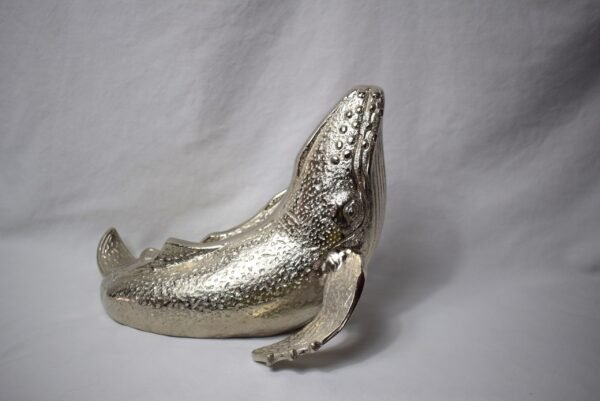 Cast Aluminum Humpback Whale Mother and Child Figurine EUC - Image 3