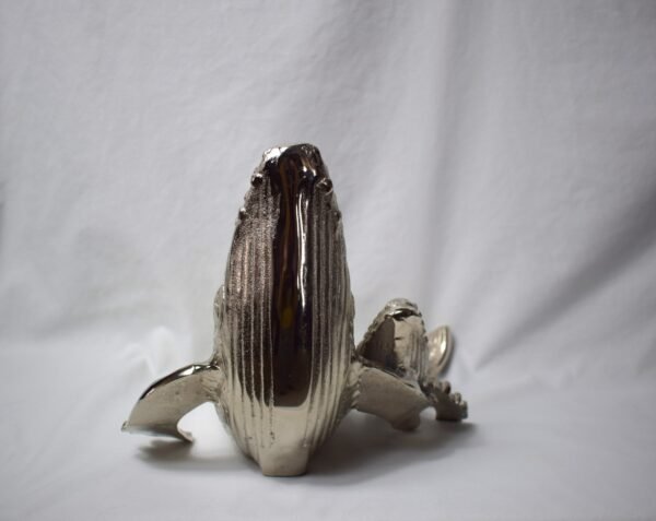 Cast Aluminum Humpback Whale Mother and Child Figurine EUC - Image 4