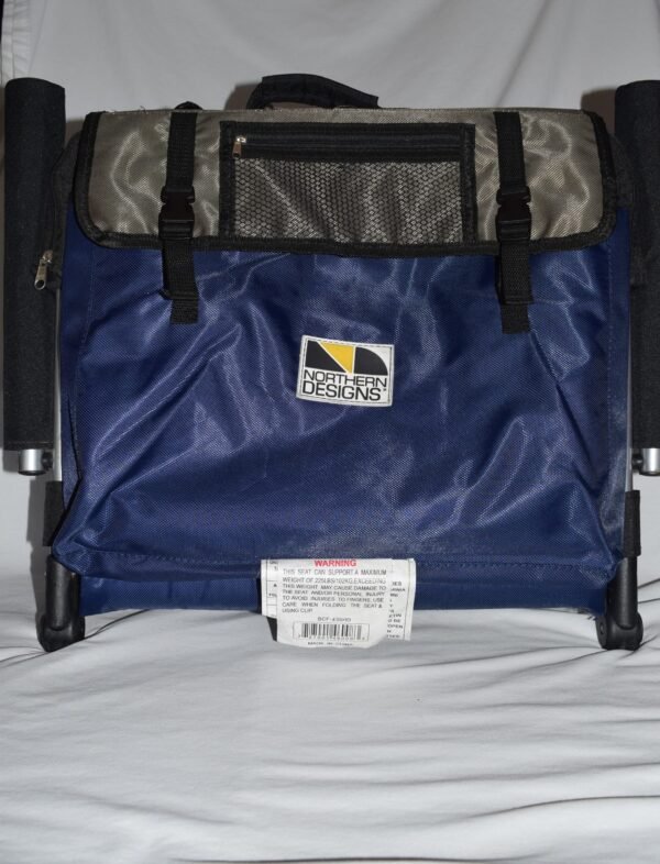 Northern Designs Blue Folding Padded Stadium Arm Chair Carry Strap 4 Pockets