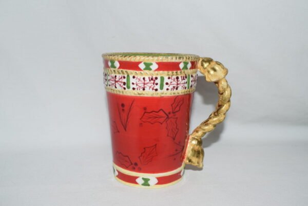 Mikasa Studio Nova Woodland Holly Santa Coffee Cup