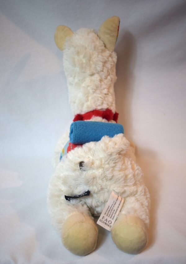 2019 FAO Schwarz 11 inch Llama Alpaca Plush with Rainbow Blanket - Image 3