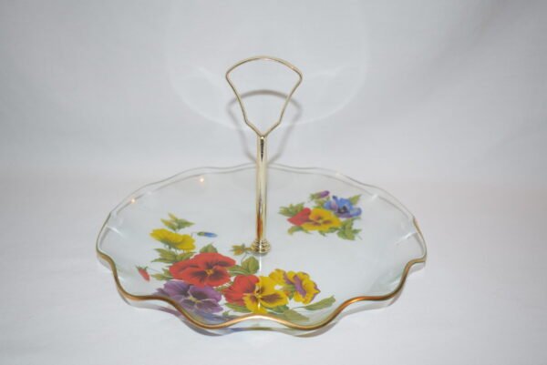 James Clarke and Sons Stoke-On-Trent England Floral Dessert Serving Dish