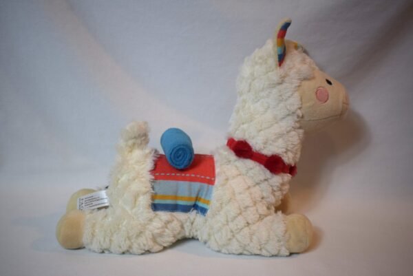 2019 FAO Schwarz 11 inch Llama Alpaca Plush with Rainbow Blanket - Image 5