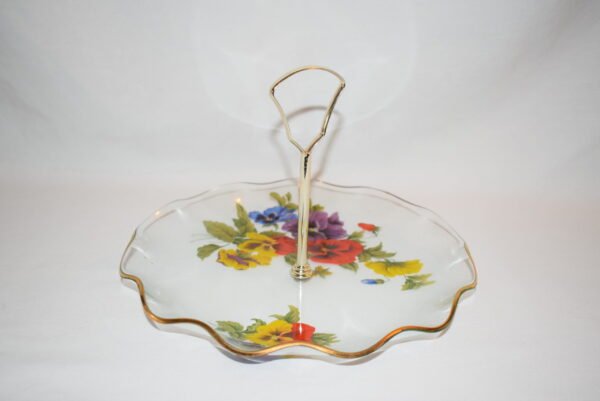 James Clarke and Sons Stoke-On-Trent England Floral Dessert Serving Dish - Image 2