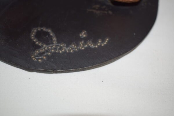 Signed Railroad Spike Sculpture Welded Golf Man - Image 2