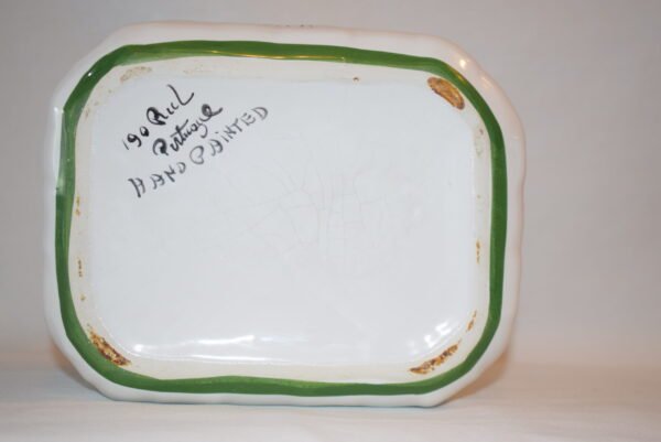 Vintage #190 RCCL Portugal Hand Painted Floral Ceramic Basket - Image 5