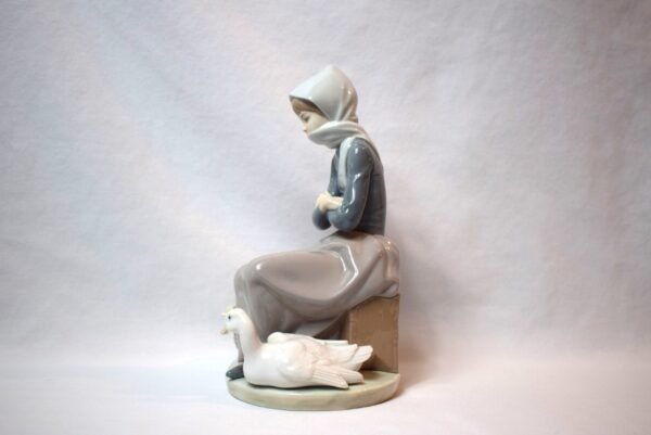 Vintage Lladro # 1267 Duck Seller Girl Duck Ducklings EUC No Box - Image 2