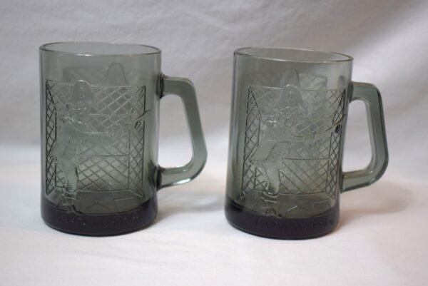 Pair Vintage McDonalds Smoke Glass Captain Crook Mugs Cups McDonaldland