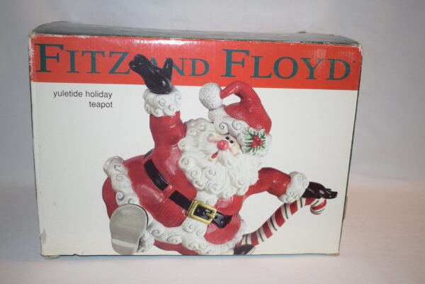 2019 Fitz & Floyd Yuletide Holiday Santa Claus Tea Pot Christmas In Original Box - Image 7