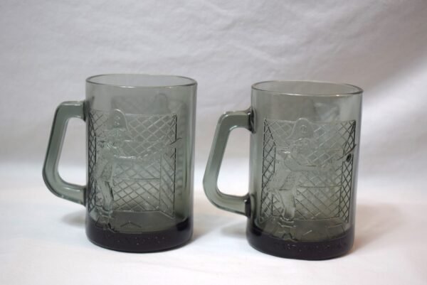 Pair Vintage McDonalds Smoke Glass Captain Crook Mugs Cups McDonaldland - Image 3