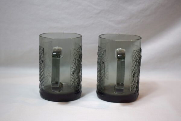 Pair Vintage McDonalds Smoke Glass Captain Crook Mugs Cups McDonaldland - Image 4