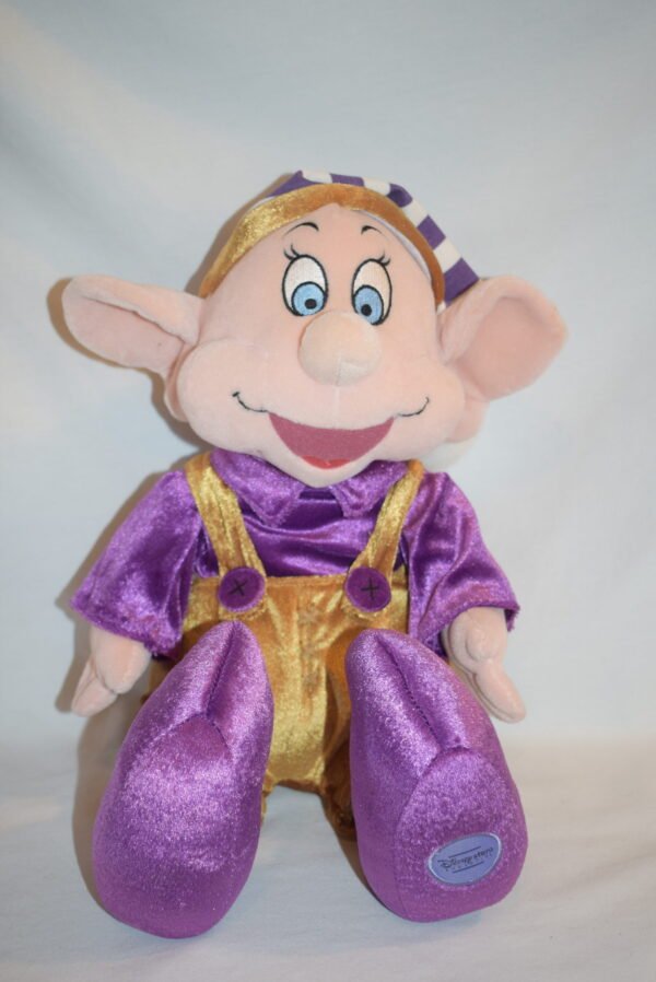 Disney Store Christmas Dopey Plush Snow White Dwarf Elf Jingle Hat