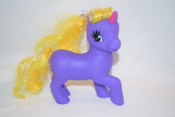 Gi-Go Wonder Pony Purple Unicorn with Yellow Hair Sun Symbol - Image 2