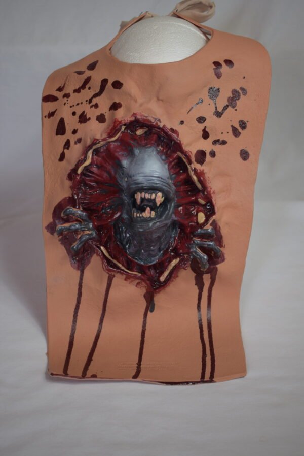California Costume Collection Chest Parasite Aliens Vinyl Costume Piece