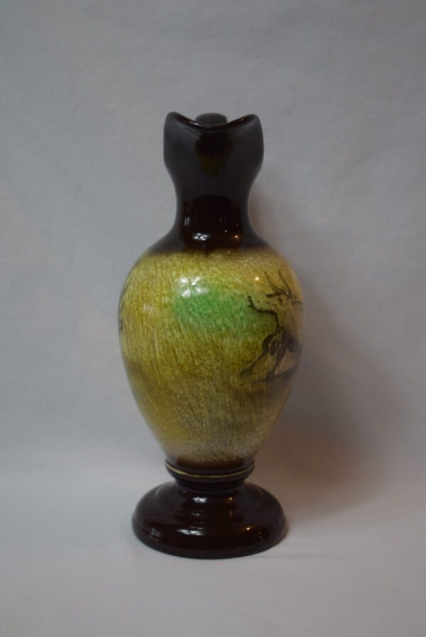 Vintage Ucagco Ceramics Japan Cave Drawing Pitcher Vase - Image 4