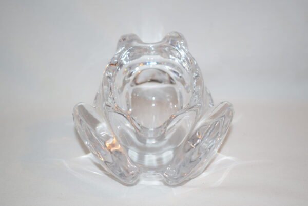 Vintage Art Vannes Crystal Frog Ashtray Trinket Dish Signed EUC - Image 3