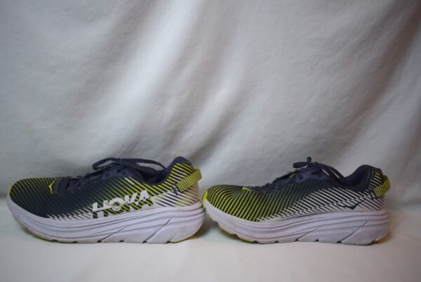 Mens Hoka One One Rincon 2 Athletic Shoes Size 11.5 Gray Yellow White - Image 3