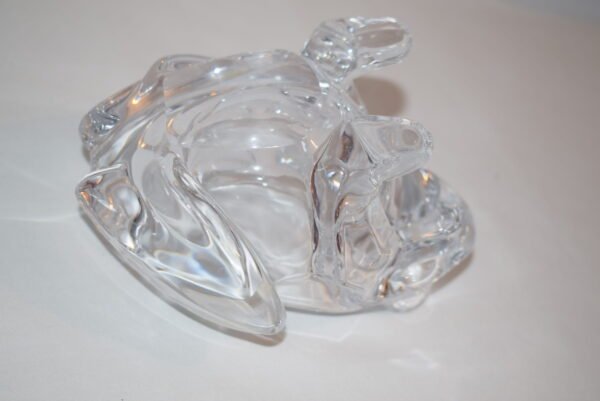 Vintage Art Vannes Crystal Frog Ashtray Trinket Dish Signed EUC - Image 4