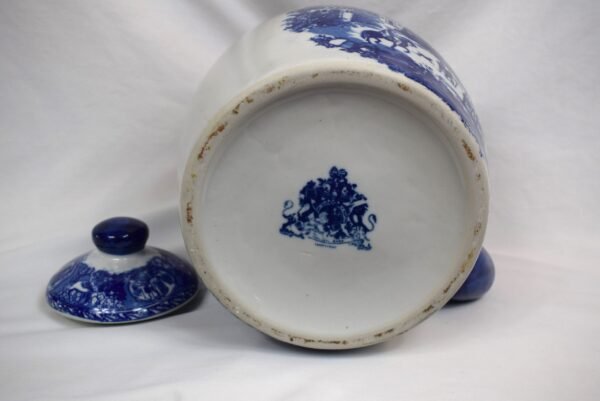 Large Vintage Victoria Ware Stoneware Teapot Fixed Handle Transferware - Image 3