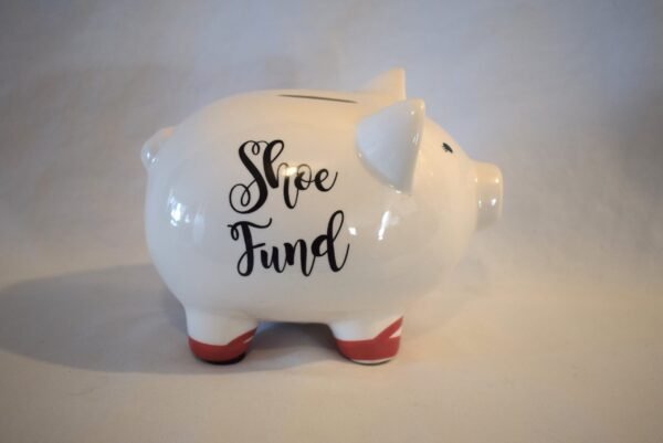 Vintage Prinz Shoe Fund Pig with Lipstick Piggy Bank with Stopper - Image 3