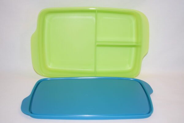 Tupperware Lunch-It Divided Container with Lid Blue Green - Image 2