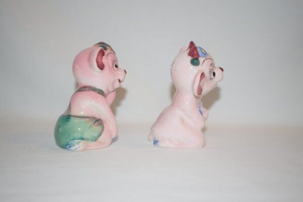 Vintage Japan Pink Monkey Salt and Pepper Shaker - Image 2