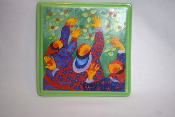 2008 Larallsa Decorative 3 Ladies Picking Raspberries Tile