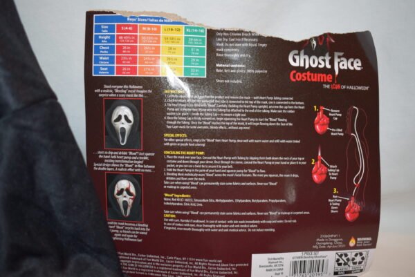 2021 Fun World Ghost Face Scream Costume Child Med 8-10 NIP - Image 4