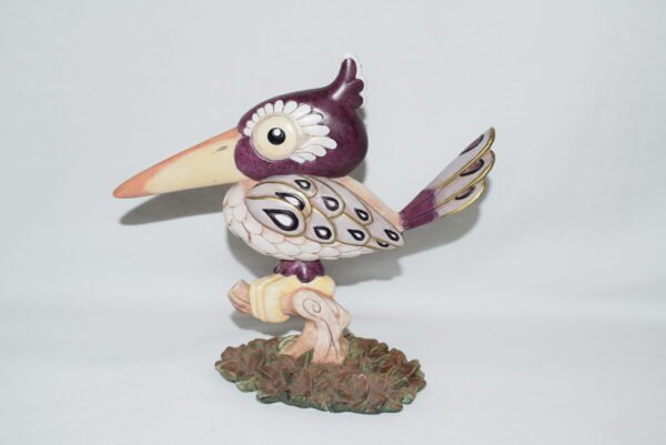 Hand Painted Resin Bird on Branch Figure - Image 2