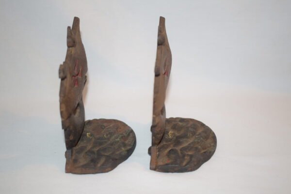 Vintage Pair Cast Iron Old World Maritime Clipper Ship Bookends - Image 4