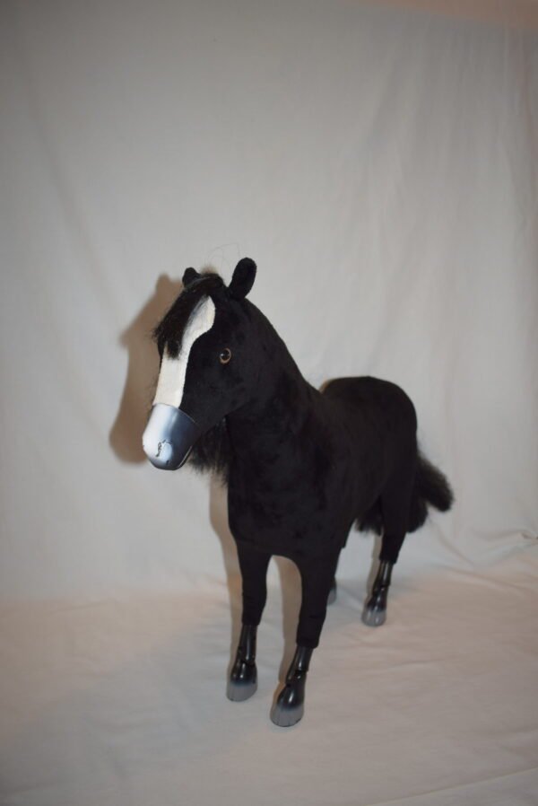 Big 19 inch Articulated Black Horse Toy Figure - Image 2