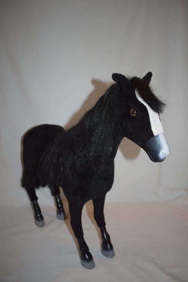 Big 19 inch Articulated Black Horse Toy Figure