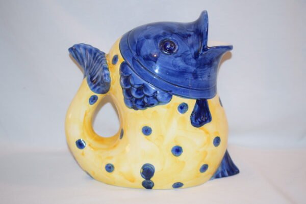 Andrea By Sadek Jay Willfred Portugal Blue Yellow Fish Pitcher