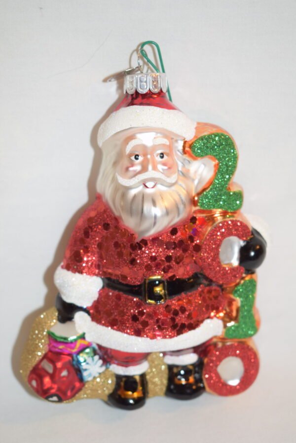 NIB 2010 Christopher Radko 25th Anniversary Santa Ornament