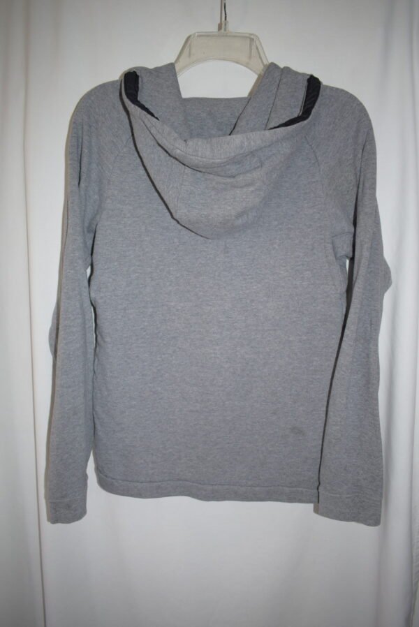 Nike Red Label Gray Logo 1/4 Zip Hoodie Size Small with Pocket - Image 3