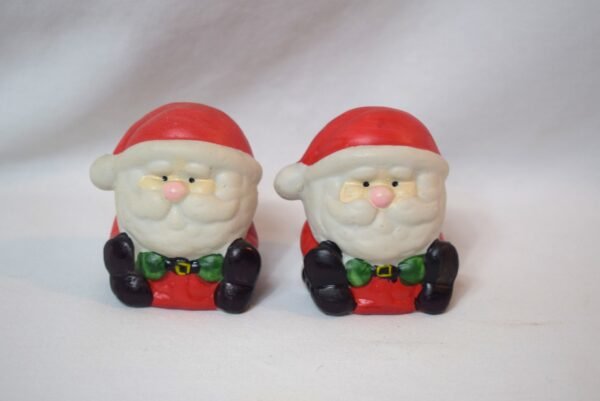 Vintage Seated Santa Claus Salt and Pepper Shakers Set