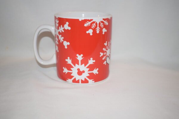 Extra Large Disney Galerie Minnie Mouse Red Winter Snowflake Mug Cup - Image 2