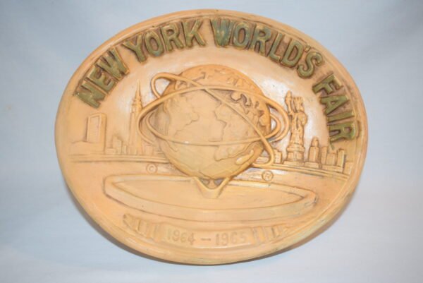 Vintage 1964 New York Worlds Fair Unisphere Souvenier Wall Plaque