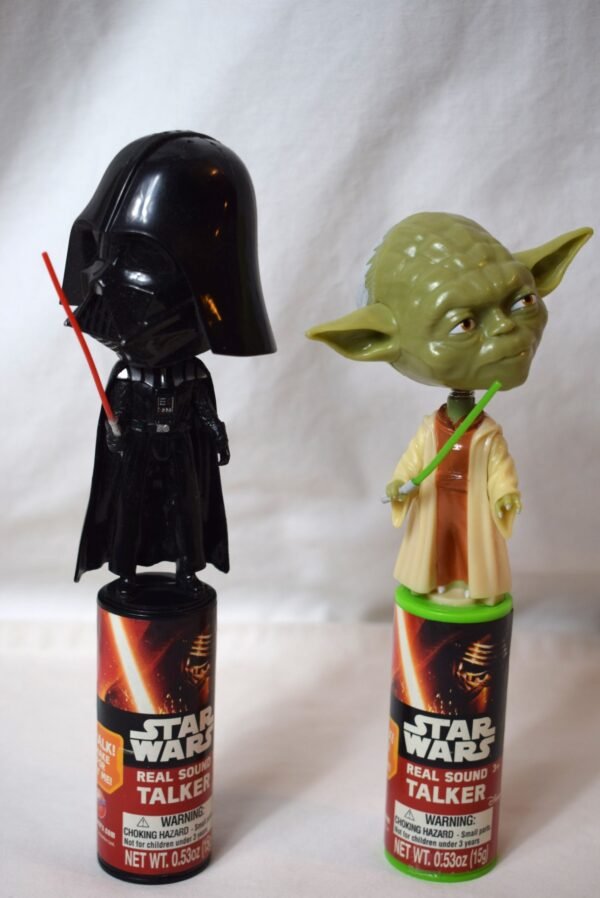 Star Wars Candy Dispenser Real Sound Talker Yoda Darth Vader Bobbleheads