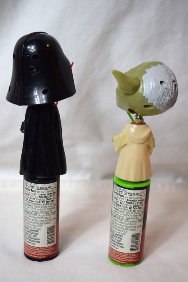 Star Wars Candy Dispenser Real Sound Talker Yoda Darth Vader Bobbleheads - Image 3