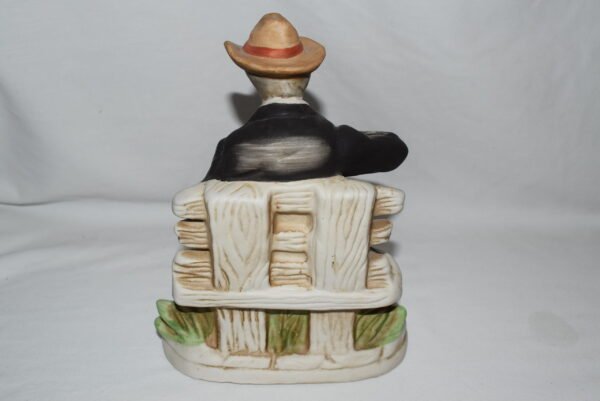 Vintage Homco Man Playing Fiddle Violin with Dog Figurine - Image 2