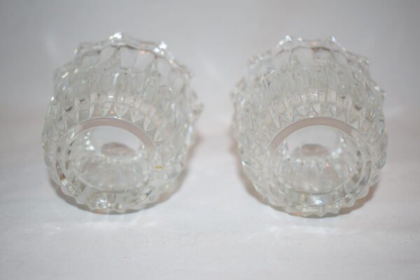 Vtg Pair Heavy Crystal Glass Votive Candleholders EUC - Image 5