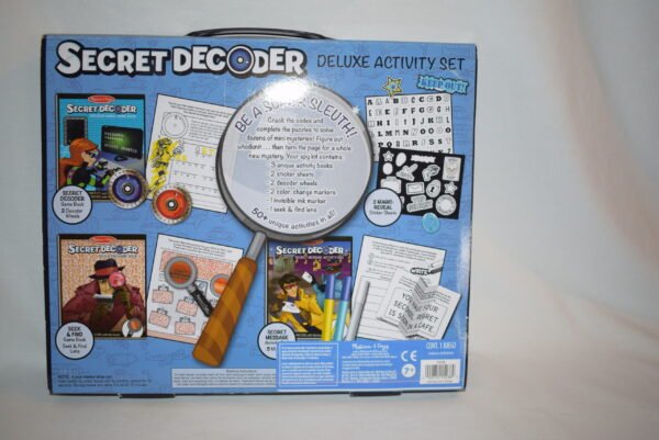 NIB MELISSA & DOUG On The Go Secret Decoder Deluxe Activity Set Super Sleuth - Image 3