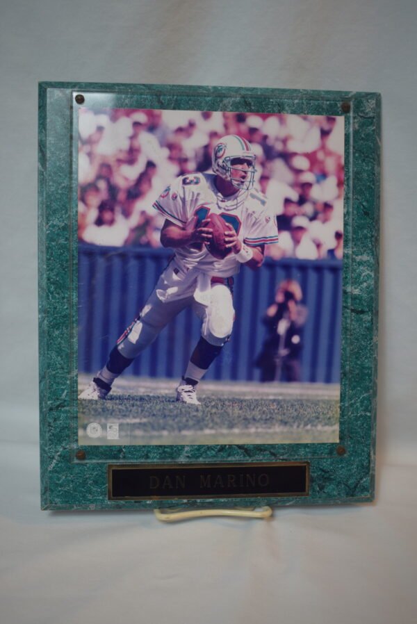 8x10 Inch Unsigned Dan Marino Photo on 11x13 Inch Plaque