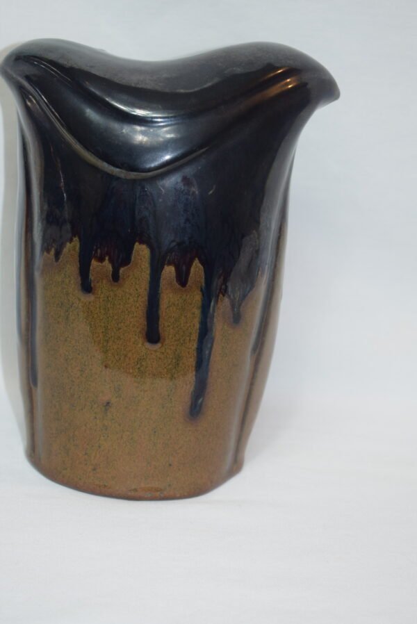 Vintage Apropos Home Collection Brown Black Drip Glaze Ceramic Owl EUC - Image 3