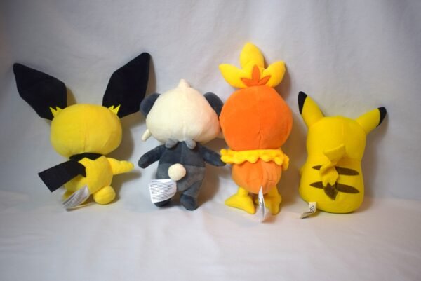 Pokemon Plush Lot of 4 Pancham Torchic Pikachu Pichu - Image 2