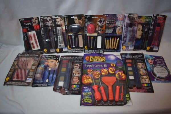 New 14 Piece Halloween Makeup Lot #3 with Pumpkin Carving Kit