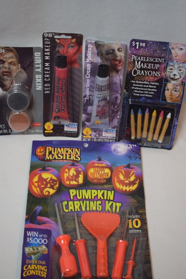Halloween 4 Piece Makeup Lot #1 with Pumpkin Carving Kit