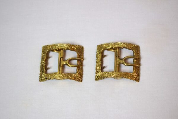 Pair Decorative Brass Boot Buckles #2